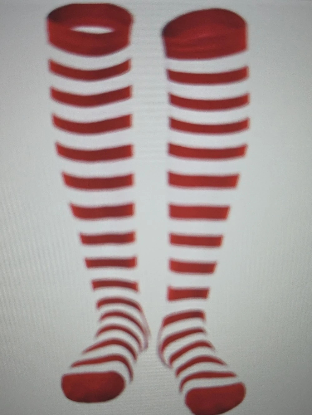Red & White Striped Hosiery